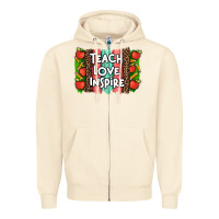 Sandshell teach love inspire brushstroke with  and pen leopard Zipper Hoodie - Artiststas