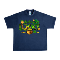 Navy feeling lucky Urban Heavy Tee - FaDigitalArtStudio