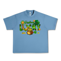 Pebble Blue feeling lucky Urban Heavy Tee - FaDigitalArtStudio