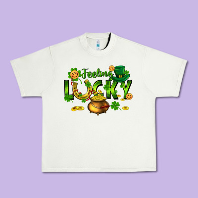Feeling Lucky Urban Heavy Tee Designed By Fadigitalartstudio