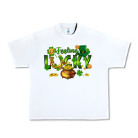White feeling lucky Urban Heavy Tee - FaDigitalArtStudio