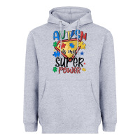 Heather Grey autism is my super power Heavyweight Hoodie - MaliasSmallBusiness