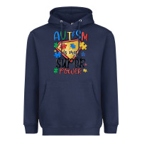 Navy autism is my super power Heavyweight Hoodie - MaliasSmallBusiness