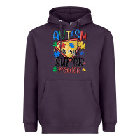 Plum autism is my super power Heavyweight Hoodie - MaliasSmallBusiness
