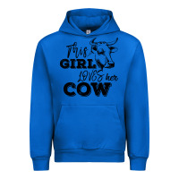 Cobalt This Girl Loves Her Cow Urban Hoodie - Bettercallsaul