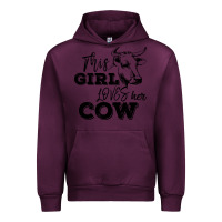 Mauve Wine This Girl Loves Her Cow Urban Hoodie - Bettercallsaul