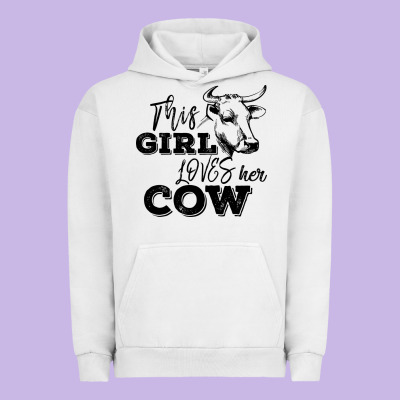 This Girl Loves Her Cow Urban Hoodie Designed By Bettercallsaul