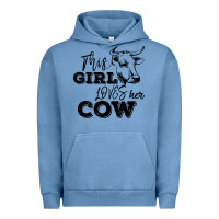Pigment Pebble Blue This Girl Loves Her Cow Urban Hoodie - Bettercallsaul