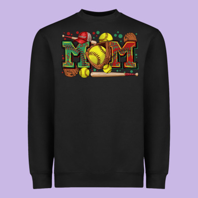 Mom Softball Heavyweight Sweatshirt Designed By Zillion Design Studio