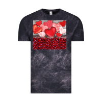 Cloud Black valentine's day red hearts red leopard Vintage Tee - BarkalooDesign
