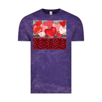 Cloud Purple valentine's day red hearts red leopard Vintage Tee - BarkalooDesign