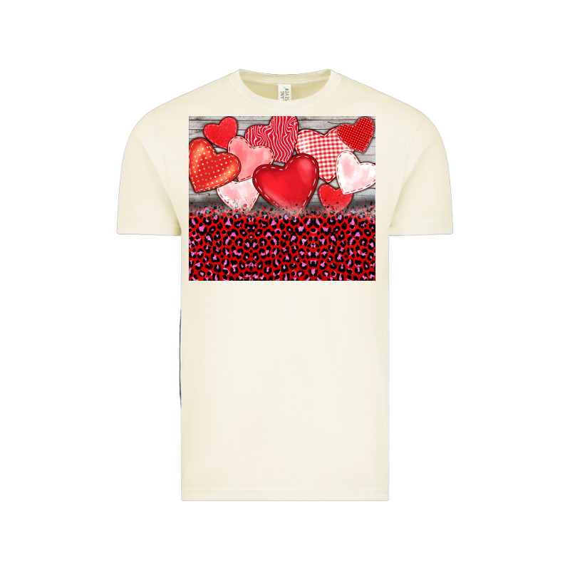 Valentine's Day Red Hearts Red Leopard Vintage Tee by BarkalooDesign | Teevron