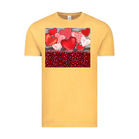 Vintage Mustard valentine's day red hearts red leopard Vintage Tee - BarkalooDesign