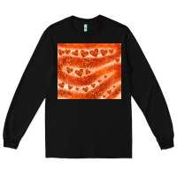 Black orange glitter heart Long Sleeve Tee - JahusDesignShop