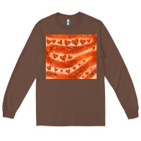 Chestnut orange glitter heart Long Sleeve Tee - JahusDesignShop
