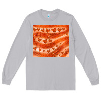 Moon Dust orange glitter heart Long Sleeve Tee - JahusDesignShop