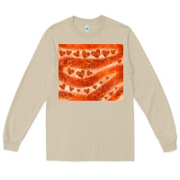 Mushroom orange glitter heart Long Sleeve Tee - JahusDesignShop