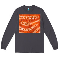 Smoke orange glitter heart Long Sleeve Tee - JahusDesignShop