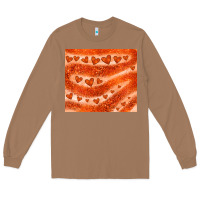 Toasted Coconut orange glitter heart Long Sleeve Tee - JahusDesignShop