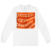 White orange glitter heart Long Sleeve Tee - JahusDesignShop