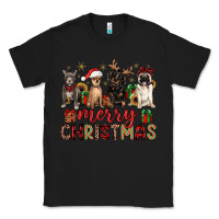 Black merry christmas chihuahua pitbull pug dachshund Classic Tee - JahusDesignShop