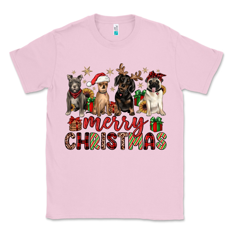 Merry Christmas Chihuahua Pitbull Pug Dachshund Classic Tee by JahusDesignShop | Teevron