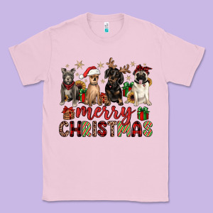 Merry Christmas Chihuahua Pitbull Pug Dachshund Classic Tee Designed By Jahusdesignshop