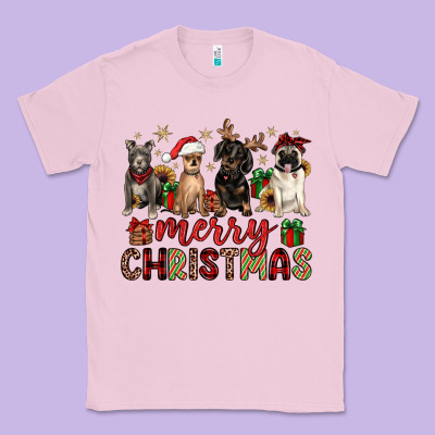 Merry Christmas Chihuahua Pitbull Pug Dachshund Classic Tee Designed By Jahusdesignshop