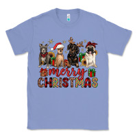 Colony Blue merry christmas chihuahua pitbull pug dachshund Classic Tee - JahusDesignShop