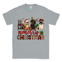 Heather Grey merry christmas chihuahua pitbull pug dachshund Classic Tee - JahusDesignShop