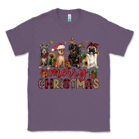 Lavender merry christmas chihuahua pitbull pug dachshund Classic Tee - JahusDesignShop