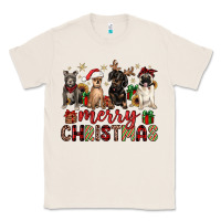 Natural merry christmas chihuahua pitbull pug dachshund Classic Tee - JahusDesignShop