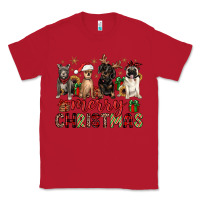 Red merry christmas chihuahua pitbull pug dachshund Classic Tee - JahusDesignShop