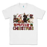 White merry christmas chihuahua pitbull pug dachshund Classic Tee - JahusDesignShop