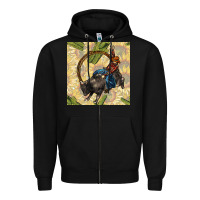 Black rodeo seamless pattern Zipper Hoodie - BundleAndBundleShop