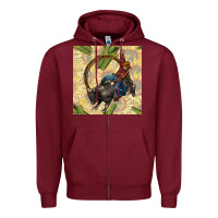 Burgundy rodeo seamless pattern Zipper Hoodie - BundleAndBundleShop