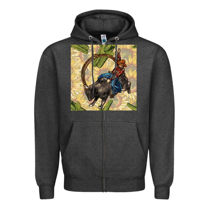 Rodeo Seamless Pattern Zipper Hoodie by BundleAndBundleShop | Teevron