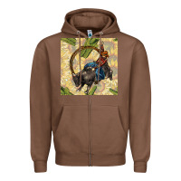 Chestnut rodeo seamless pattern Zipper Hoodie - BundleAndBundleShop