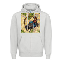 Dove Grey rodeo seamless pattern Zipper Hoodie - BundleAndBundleShop
