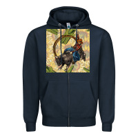 Navy rodeo seamless pattern Zipper Hoodie - BundleAndBundleShop