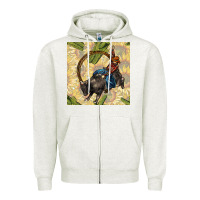 Oatmeal Heather rodeo seamless pattern Zipper Hoodie - BundleAndBundleShop