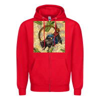 Red rodeo seamless pattern Zipper Hoodie - BundleAndBundleShop