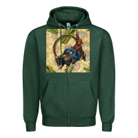 Sports Green rodeo seamless pattern Zipper Hoodie - BundleAndBundleShop