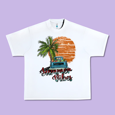 Summer Vibes Urban Heavy Tee Designed By Sublimationcraftshop
