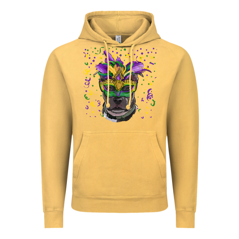 Mardi Gras  Mask Pitbull Vintage Hoodie by RanaPortraitStore | Teevron
