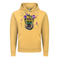 Vintage Mustard mardi gras  mask pitbull Vintage Hoodie - RanaPortraitStore
