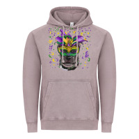 Vintage Zinc mardi gras  mask pitbull Vintage Hoodie - RanaPortraitStore