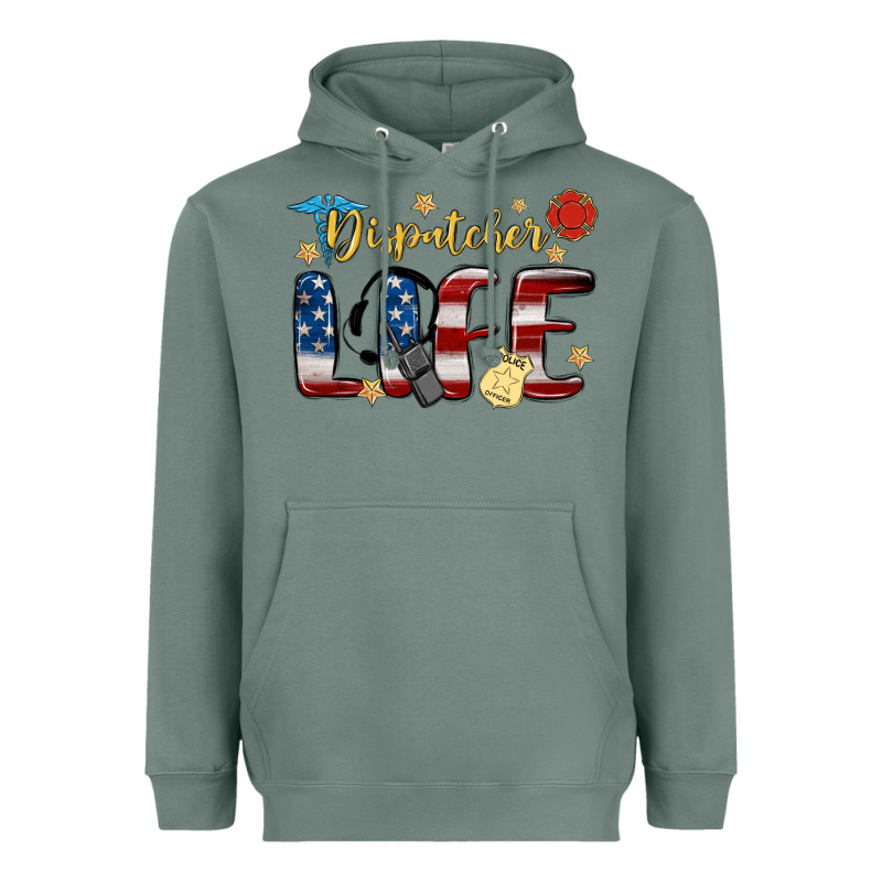 Dispatcher Life Heavyweight Hoodie by MaliasSmallBusiness | Teevron