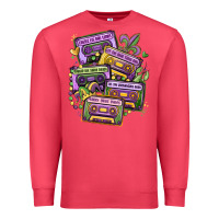Cardinal mardi gras cassette tapes Premium Sweatshirt - MaliasSmallBusiness