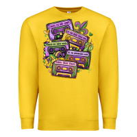Lemon mardi gras cassette tapes Premium Sweatshirt - MaliasSmallBusiness